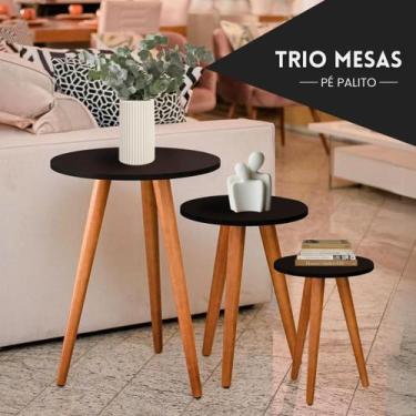 Imagem de Kit Trio Jogo de Mesas Lateral Decorativas - Kelan