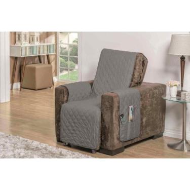 Imagem de Protetor capa de sofa poltrona de 1 lugar  fixa ou reclinavel + dupla 