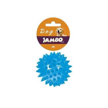 Imagem de Brinquedo Bola TPR Espinho para Cães Azul - Jambo Pet