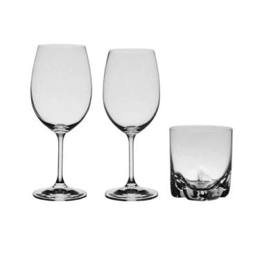 Imagem de Jogo De Cristal Bohemia Copos de Whisky e Taças de Vinho 18 Peças - Bo