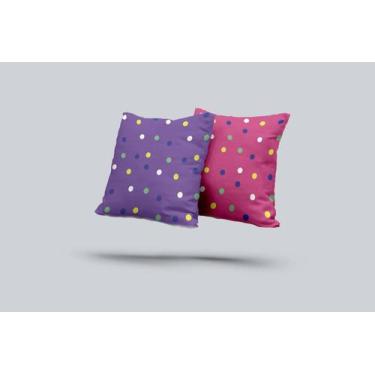 Imagem de Kit 2 Almofadas Com Enchimento Abstrato Poa Rosa - Core Decore