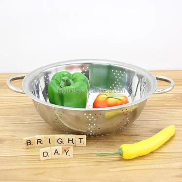 Imagem de Escorredor de Massa Arroz Legumes Produzido em Aço Inox com Alça - Art