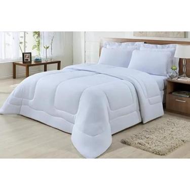 Imagem de Edredom Casal Malha 100% Alg Antialérgico Branco - Nathalia Enxovais