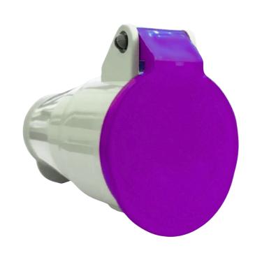 Imagem de Plugue Industrial Acoplamento 32A 3P+T 24V IP44 2H Lilas N4252 – Steck