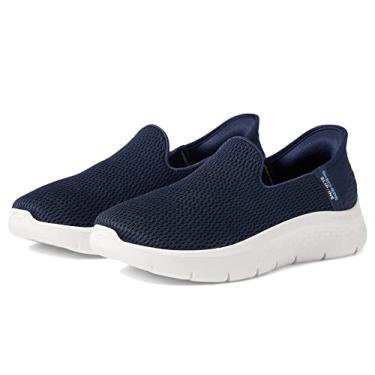 Imagem de Skechers Tênis feminino sem cadarço Go Walk Flex-relish, Azul marino, 5.5 Wide
