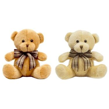 Imagem de Kit 2 Ursinhos de Pelúcia Cookie para Bebês e Decoração Buba, Ursinho 