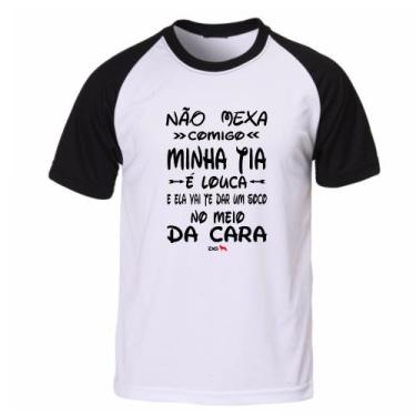 Imagem de Camiseta infantil unissex sobrinho(a) tia louca titia dinda madrinha -