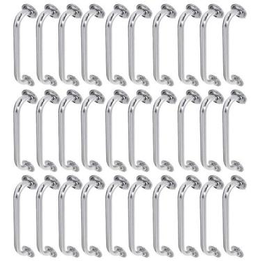 Imagem de Alça de Apoio Barra Inox 50cm Kit 30 Unidades Banheiro Acessibilidade 