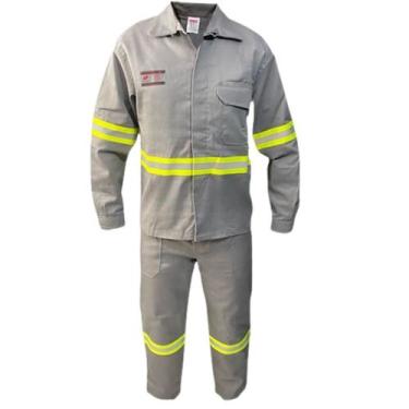 Imagem de Uniforme Anti Chama Nr10 TAM GG Risco 2 (Calça+Camisa) - Uniformizar