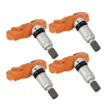 Imagem de A ABSOPRO Sensor de pressão de pneu 4 peças Nº 5Q0907275A Sensor de monitoramento de pressão de pneu para Porsche Cayenne Macan 2015-2018