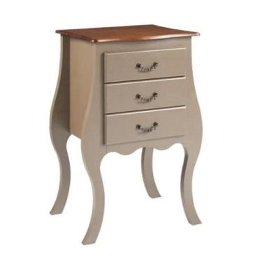 Imagem de Cômoda Bombê Pequena 3 Gavetas - Tommy Design - Meyer, Amendoa