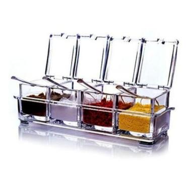 Imagem de Porta Condimento Organizador Tempero Acrílico Cozinha - Nao Informada