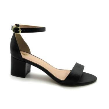 Imagem de Sandália Social Feminina Salto Médio Variettá 1320080 Preta
