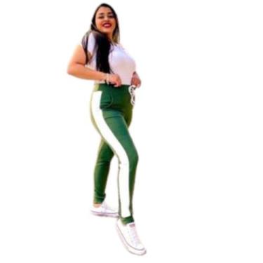Imagem de Calça Jogger Feminina No Crepe de Malha - Momento vestido, M, Verde mi