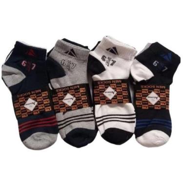 Imagem de Meia Masculina Kit 12 Pares Soquete Atacado - Altomax