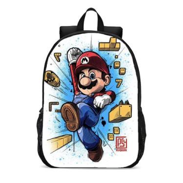 Imagem de Mochila Escolar Infanto Juvenil Jogos Super Mario  Novidades 0418 - Ge