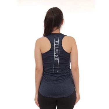 Imagem de Camiseta Regata Feminina Dry Fit Estampada Poliester Academia - Per Tu
