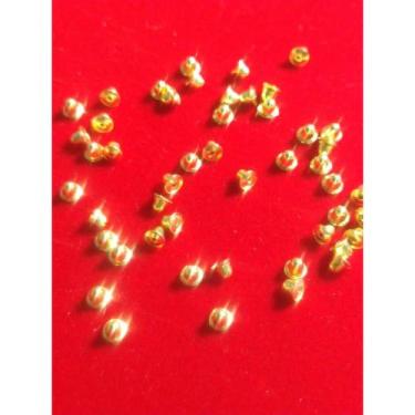 Imagem de Tarrachas de ouro para brincos baby e ou segundo furo ouro 18 kilates 