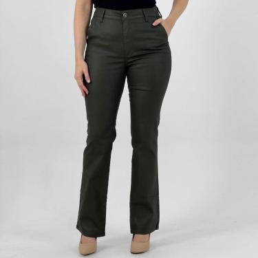 Imagem de Calça La Rossi Boot Cut Resinada Feminina-Feminino