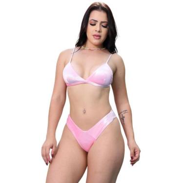 Imagem de Biquíni Feminino Aviador Veludo Com Bojo E Calcinha Asa Delta - Peneló