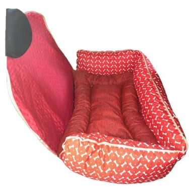 Imagem de Kit Protetor Banco Traseiro Toddy Colchonete Estampado Vermelho - Comf
