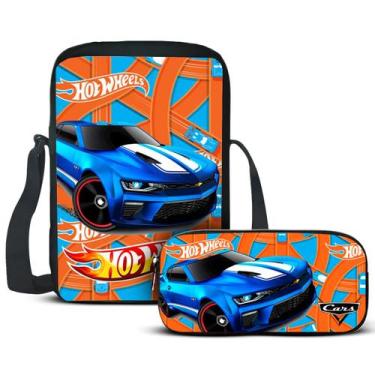 Imagem de Kit Escolar Lancheira E Estojo Carrinhos Volta as Aulas - Mochila