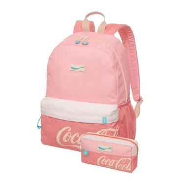 Imagem de Kit Mochila De Costas Coca Cola Escolar Juvenil Com Estojo