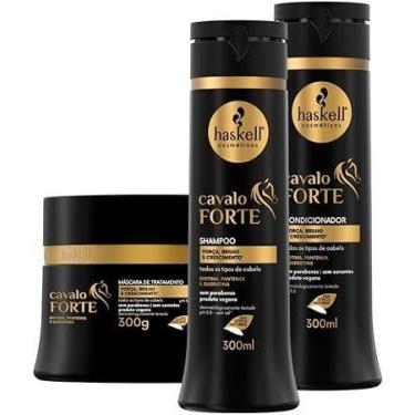 Imagem de Kit haskell cavalo forte shampoo, condicionador e máscara
