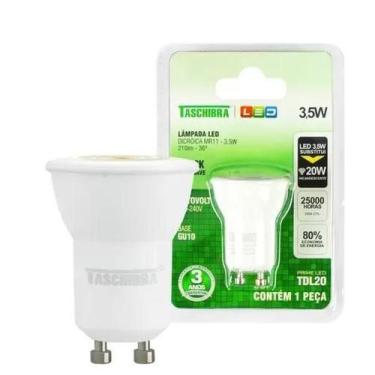 Imagem de Lâmpada Led Taschibra Mini Dicróica MR11 TDL20 GU10 3,5W Autovolt, 400