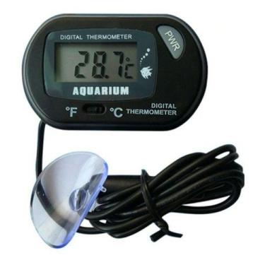 Imagem de Termômetro Digital Para Aquários Com Sensor - AQUARIUM, Preto