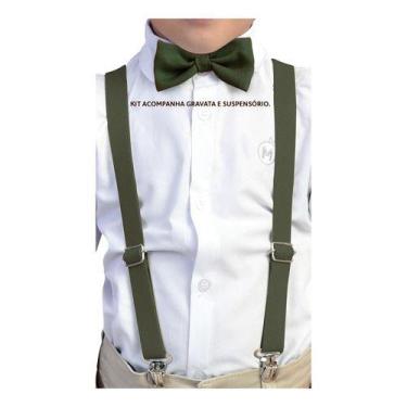 Imagem de Kit Suspensório Infantil + Gravata borboleta infantil varias cores - M