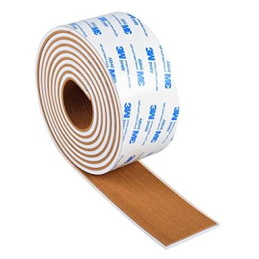 Imagem de OCEANBROAD 3M autoadesivo 96" x 2,4" espuma EVA piso de barco falso teca marítima folha antiderrapante para barcos a motor pontão iate leme pad Jon Boat Floor, marrom com linhas de costura branca