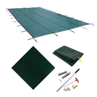 Imagem de Blue Wave Capa de segurança retangular de 4,5 m x 9 m - Verde