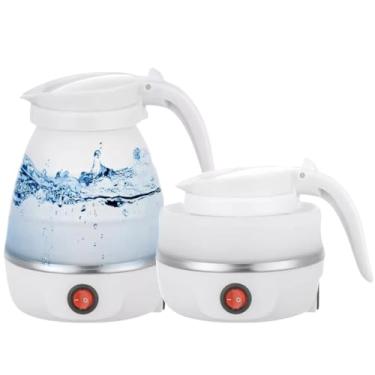 Imagem de Chaleira dobrável de silicone para casa de viagem Chaleira elétrica portátil automática (Branco 220v)