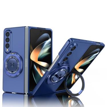 Imagem de Capa para Galaxy Z Fold 5 capa rígida para celular com suporte magnético para carregamento sem fio para Galaxy Z Fold6 3 4, carregamento sem fio azul, para Samsung Galaxy Z Fold 4