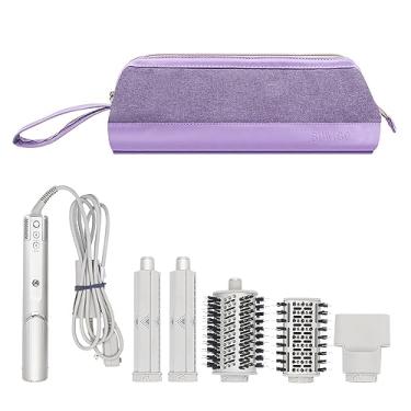 Imagem de Buwico Estojo de viagem Airwrap para Dyson/Shark Flexstyle, bolsa de viagem para modelador e acessórios completos, bolsa de viagem para secador de cabelo (roxo)