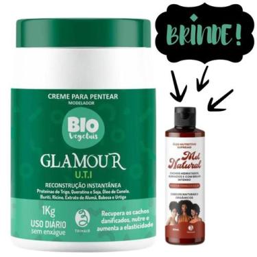 Imagem de Creme para Pentear Biovegetais 1kg + Óleo Mel Natural 60ml - Trihair