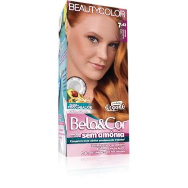 Imagem de Coloração Bela&Cor Sem Amônia - 7.43 Ruivo Acobreado Dourado
