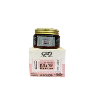 Imagem de Creme hidratante facial de rosa mosqueta 100g flora care - Flora pura