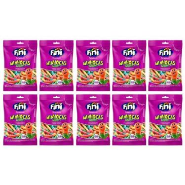 Imagem de Kit 10 Bala Fini Minhoca Cítrica 90g