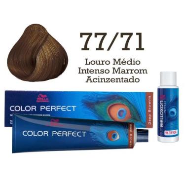 Imagem de Coloração Color Perfect 77/71 Louro Médio Intenso Marrom Acinzentado +