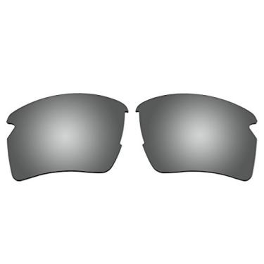 Imagem de ACOMPATIBLE Lentes de reposição para óculos de sol Oakley Flak 2.0 XL OO9188 (não serve para Flak 2.0) (titânio - Polarizado)