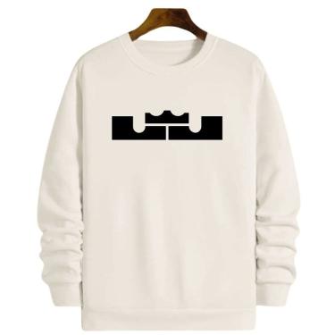 Imagem de Blusa Moletom Gola Basquete Lebron James Logo Basketball