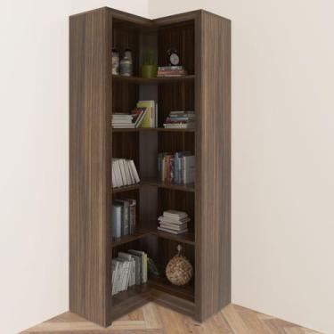 Imagem de Estante de Livros para Escritório Canto Aberto ME4132 Nogal - Tecno Mo