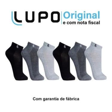 Imagem de Kit 3 Pares Meias Lupo Soquete Cano Curto Sport Algodão, 1 branca, 1 c