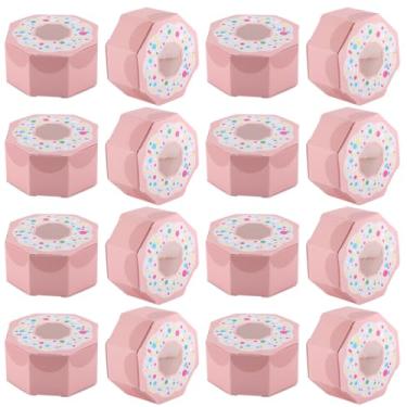 Imagem de GORGECRAFT 20 caixas de doces de donuts, pequenas caixas de lembrancinhas de papel, caixa de embalagem de biscoito de chocolate com janela, decorações de cerimônias de casamento, suprimentos de
