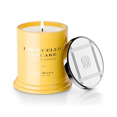 Imagem de HomeWorx por SLATKIN + CO. Candle- Limoncello Cupcake, 227 g Vela perfumada premium - Tempo de queima de 25 a 35 horas