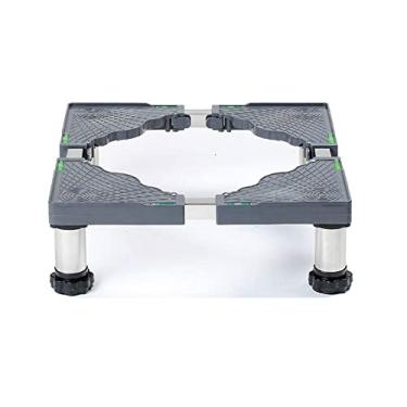 Imagem de Suporte multifuncional ajustável para máquina de lavar roupa e secadora antivibração ajustável 45 cm a 69 cm bandejas de chão para geladeira fogões suporte de base para máquina de lavar louça [4 pernas-altura 9,9 cm]