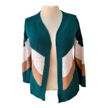 Imagem de Suéter Feminino Longo Quente Tricot Mousse Premium Grosso-Feminino