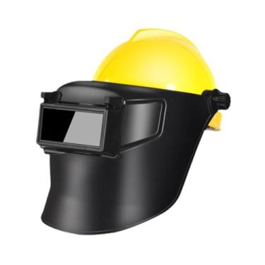 Imagem de IEUDNS Capacete de soldagem, máscara de soldador tampas soldador substituto resistente, acessórios de solda com capuz preto para mig arco Todos os